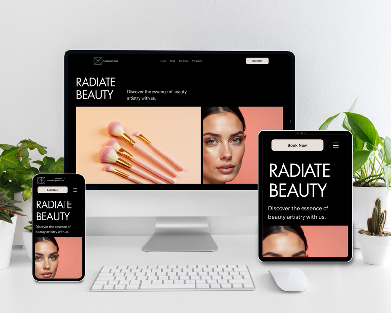Makeup Muse – Beauty Brand Landing Page Design