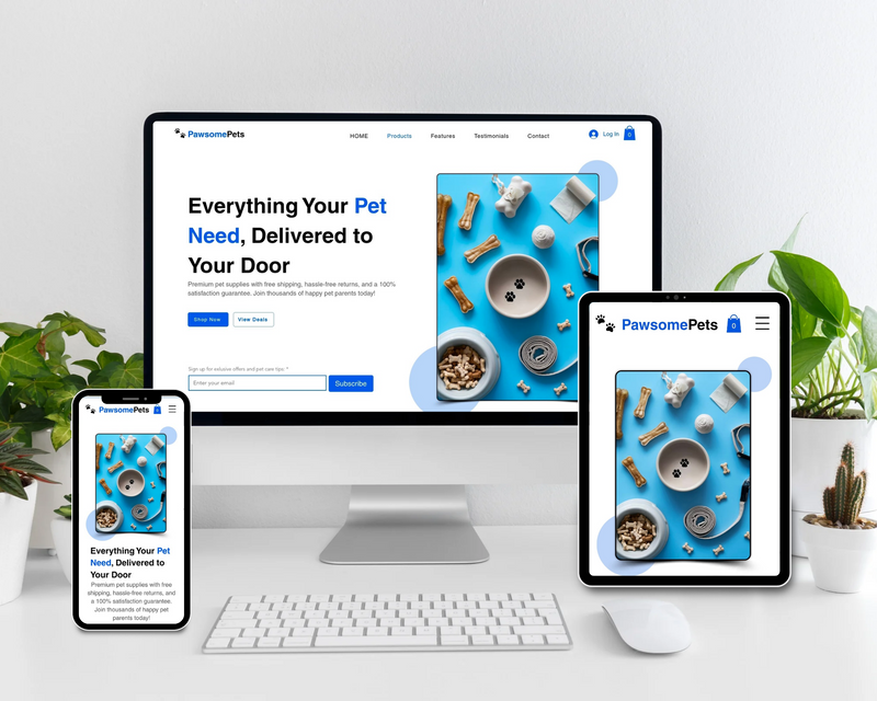 Pawsome – Modern Wix Pet Store Design
